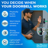 Nap Guardian – The Original – Invented in USA – No Soliciting Doorbell Cover for Ring & Video Doorbells – Blocks Button to Stop Ringing – Rotates Do Not Disturb/No Soliciting