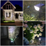 GKGG Solar Lights Outdoor Waterproof IP65, Solar Powered 76 LED 3 Lighting Modes Solar Spot Lights Outdoor for Yard Garden Landscape Pathway (Cool White, 6 Pack)