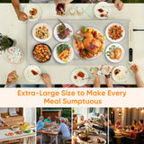 NEWKITCHEN Warming Mat for Food, (XXL 36"x16") Food Warming Mat for Parties Buffet Upgrade Graphene Fast Full Surface Heating -Versatile Food Warmer for Gatherings, Parties, Everyday Use