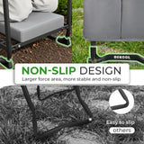 Dekool Garden Kneeler and Seat with Upgraded Wide & 3" Thick Kneeling Pad, Heavy Duty Garden Stool with 2 Large Tool Bags, Portable Bench for Weeding, Gardening Gifts for Women, Men, Seniors, Grey
