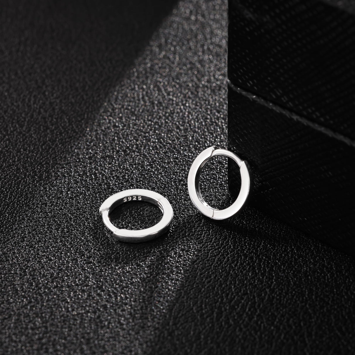 925 Sterling Silver Small Hoop Earrings for Women, 8MM Huggie