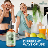 TrueSeaMoss 3000mg Irish Sea Moss Drops with Burdock Root & Bladderwrack for Digestive System & Muscle Recovery Support - 2 Fl Oz Apple NW1
