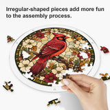 UNIQGIFTS Acrylic Puzzle Suncatcher, Northern Cardinal Sun Catchers Puzzle for Window Hanging, DIY Craft Puzzles for Adults, Ideal Gift for Women, Men, Wife, Mom, Home & Garden Decor, 8.2 in