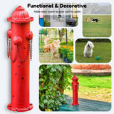 CaliDecor Fire Hydrant for Dogs to Pee On, 24" Metal Dog Fake Fire Hydrant Pee Post Red for Outdoor Training, Pee Pole with Ground Stakes, Fillable Base for Yard, Garden, Patio