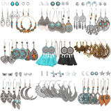 45 Pairs Big Vintage Silver Drop Dangle Earrings Set for Women