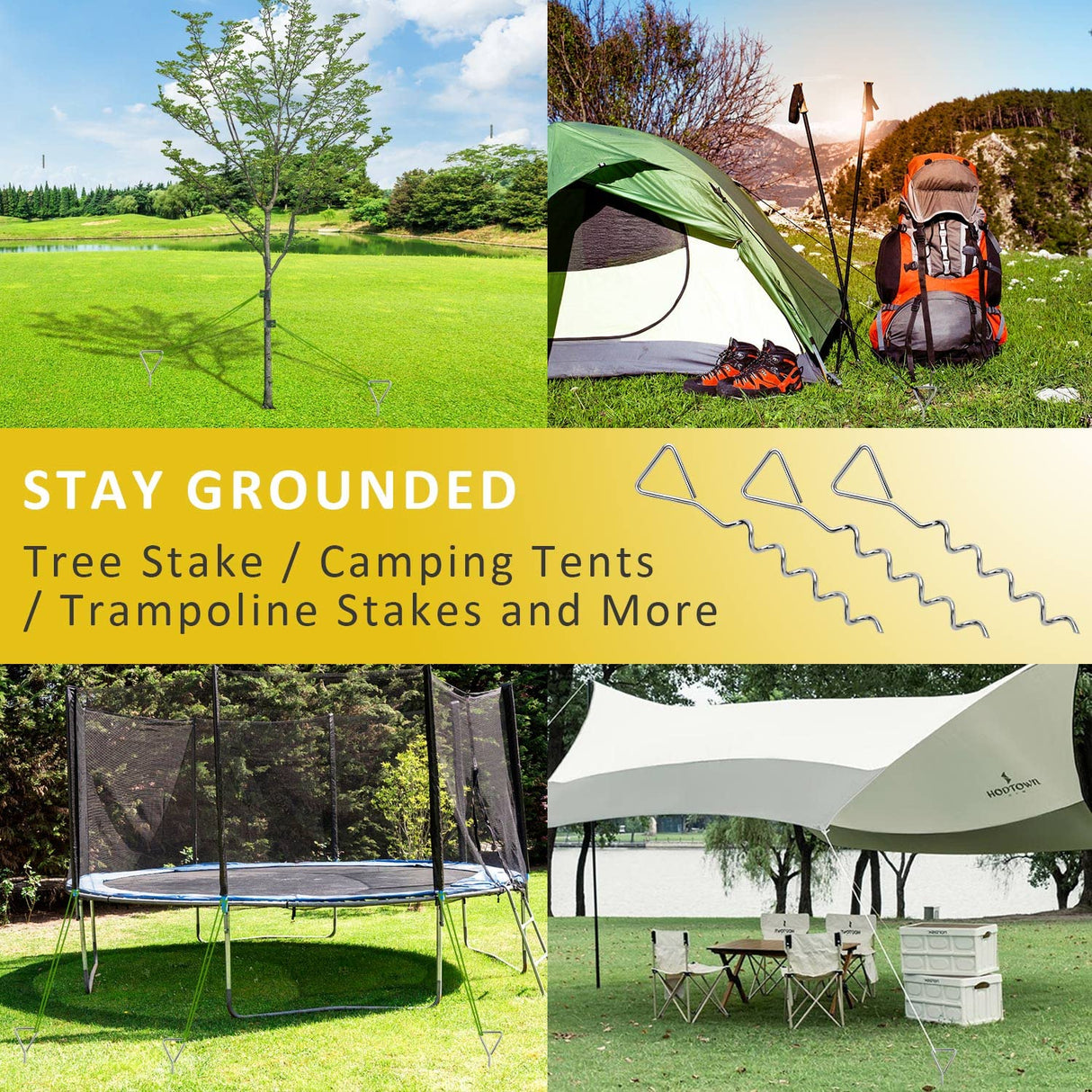 FCENDS Spiral Tree Stake Kit, Tree Stakes and Supports for Leaning Trees, Protect Trees from Bad Weather