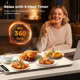 Food Warming Mat, Electric Warming Tray with 9 Temp Levels & Auto Shut-Off, Full Surface Heating, Foldable Warmers Heating Pad for Parties, Perfect for Home and Buffet Use