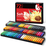 Fantastory Long Soft Chalk Pastels Set, 72 Sticks,Includes 5 Fluorescent Colors; Non Toxic Soft Pastels for Artists,Beginners;Classroom; Drawing,Blending,Layering;Christmas Art Supplies
