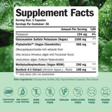 Vegan Glucosamine Chondroitin MSM - 100% Vegan Joint Support Supplement for Women & Men with Burdock and Glucosamine Sulfate 1500 mg. Used for Cartilage and Joint Health and Flexibility - 2 Pack