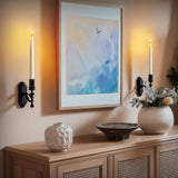 Meigic 12 Pcs Flameless Taper Candles with Remote, Timer, Plastic Battery Operated Window Candles, 9.6 Inches Ivory LED Candlesticks, for Halloween Christmas Home Decoration