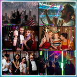 56 Pack Multicolor Fiber Optic Wand Glow Wand LED Light Up Wand Bulk with 3 Flashing Models Flashing Sticks for Glow in The Dark Birthday Party Favor Wedding Halloween Christmas, 8 Colors