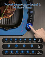 Warming Mat for Food, Food Warming Mat with 7 Temp Master Aadjustable Warming Tray, Thermochromic Line, Roll Up Buffet Hot Plates Heat Pad Full Sized Electrical