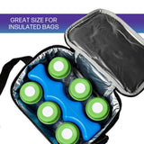 LotFancy 2PCS Contoured Freezer Packs for Breastmilk Bottle Storage, Lunch Box, Insulated Bags, Long Lasting Reusable Cool Packs for Beer Cans Soda, Camping Beach Picnic