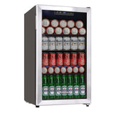Honeywell Beverage Refrigerator and Cooler, 116 Can Mini Fridge with Glass Door for Soda Beer or Wine for Office or Bar with Adjustable Removable Shelving, Commercial Grade