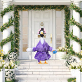 OBUSATT Old Lady Porch Goose Outfits 23 in Bathrobe Lawn Goose Costume Set Purple