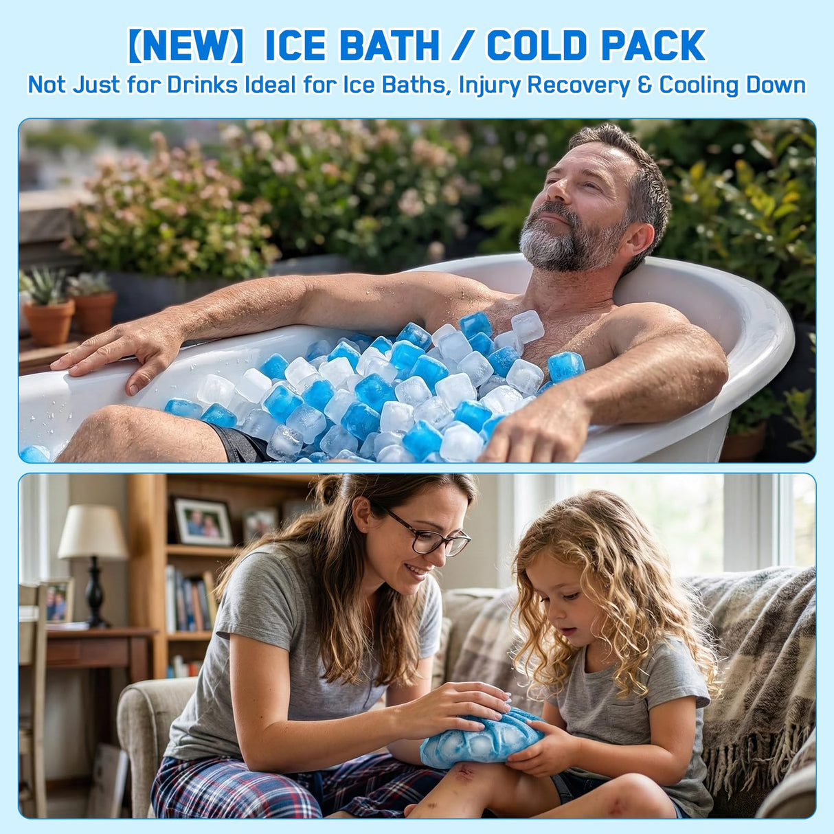 Reusable Ice Cubes for Drinks – BPA-Free Plastic Ice Packs for Lunch Boxes & Coolers, Non-Diluting Refreezable Ice for Party Hosts and Outdoor Ice Bath Enthusiasts (300)