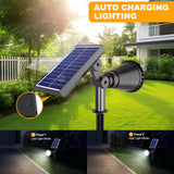APOMAO Solar Lights Outdoor Waterproof, 36 LEDs 1000LM Adjustable Solar Spot Lights Outdoor, 2-in-1 Solar Powered Spotlight Landscape Lighting for Garden, Yard, Pathway- 2 Pack (Cool White)
