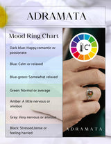 ADRAMATA 925 Sterling Silver Mood Ring for Women Color Change Mood Rings
