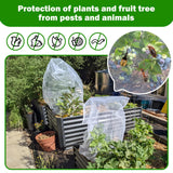 2 PCS Large Fruits Tree Netting Cover for Garden, 6.6 x 8.2 ft Insect Bird Barrier Deer Netting Cover Bag with Drawstring Garden Plant Netting for Tomato Blueberry Bush Netting Covers