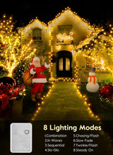 66FT 200 LED Christmas Tree Lights, Twinkle Fairy Lights String with 8 Flashing Modes String Lights for Indoor Bedroom Outdoor Christmas Trees Garland Wreath Holiday Decorations, Warm White