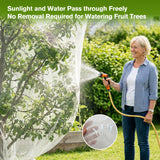 KEOHOLI 15FTx15FT Extra Large Fruit Tree Netting Reusable Durable Mesh Cover with Zipper and Drawstring for Fruit Tree Protection Cover from Birds Cicadas Squirrels and Insects