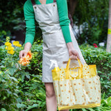 LZPTYYSN Sunflower Gardening Gifts for Women, Garden Tool Set, Heavy Duty Gardening Hand Tools with Garden Tool Bag,Yellow