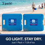 Cooler Shock Ice Packs for Cooler - 2 Reusable, Long Lasting, Cold Freezer Packs for Coolers, Lunch Bags & Totes to Keep Food Fresh - Clear