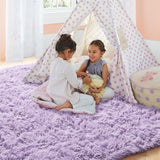 PAGISOFE Fluffy Soft Purple Rug 4' x 6' Rug, Shaggy Rugs for Bedroom Living Room,Furry Rugs for Bedroom Princess,Bedside Rug Nursery Christmas Home Decoration Shag Carpet for Kids Teen's Room