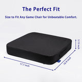 CYLEN Ifoam Gel Infused Memory Foam Layer Wheelchair Cushion - Seat Cushion for Wheelchair-Office Chair, Kitchen Chair, Car Seats-Pressure Sore and Tailbone Pain Relief-High Dense Polyfoam Base(Black)
