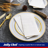 JOLLY CHEF 200 Pack Bathroom Paper Napkins Disposable Guests Hand Towels