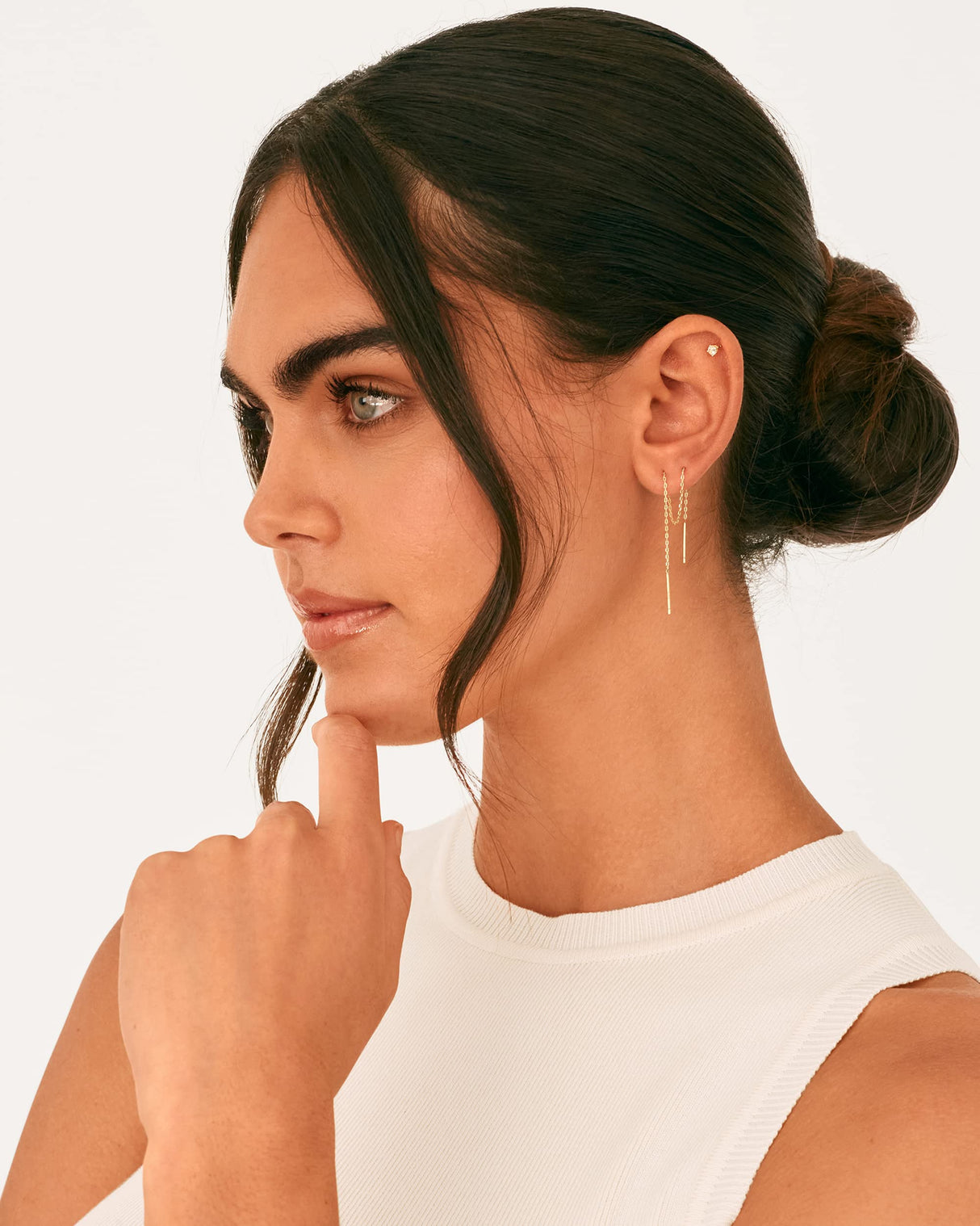 PAVOI Ball Drop Earrings for Women, 925 Silver, Yellow Gold, Size 2 Inches