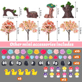 HIYZI 93 Pcs Fairy Garden House Resin Accessories Fairy Elves Kit Miniature Fairy Figurines Ornaments Animals Decor Outdoor for DIY Dollhouse