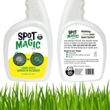 Spot Magic by Mark & Phil’s - Green Instant Lawn Grass Colorant Spray 24oz - Non-Toxic Pet & Kid Safe,- Long-Lasting Results for Concealing Brown & Pet-Damaged Grass Areas