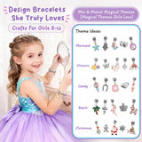 Charm Bracelet Making Kit & Unicorn/Mermaid Girl Toy- ideal Crafts for Ages 8-12 Girls who Inspire Imagination and Create Magic with Art Set and Jewelry Making Kit