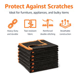 Amazon Basics Reinforced Tear-Resistant Moving Blankets, 72" x 40", Black, 6-Pack
