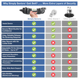 Gait Belts for Seniors with 7 Handles - Transfer Gate Belts with Handles for Lifting Elderly & Patient Physical Therapy - Easy to Use Quick Release Gait Belt for Medical Nursing Use