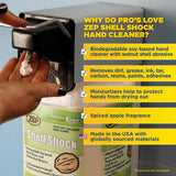 Zep Shell Shock Industrial Hand Cleaner - 1 Gallon (Case of 4) - 318524 - Made With Biodegradable Soy and Walnut-Based Formula For An Exceptional Clean