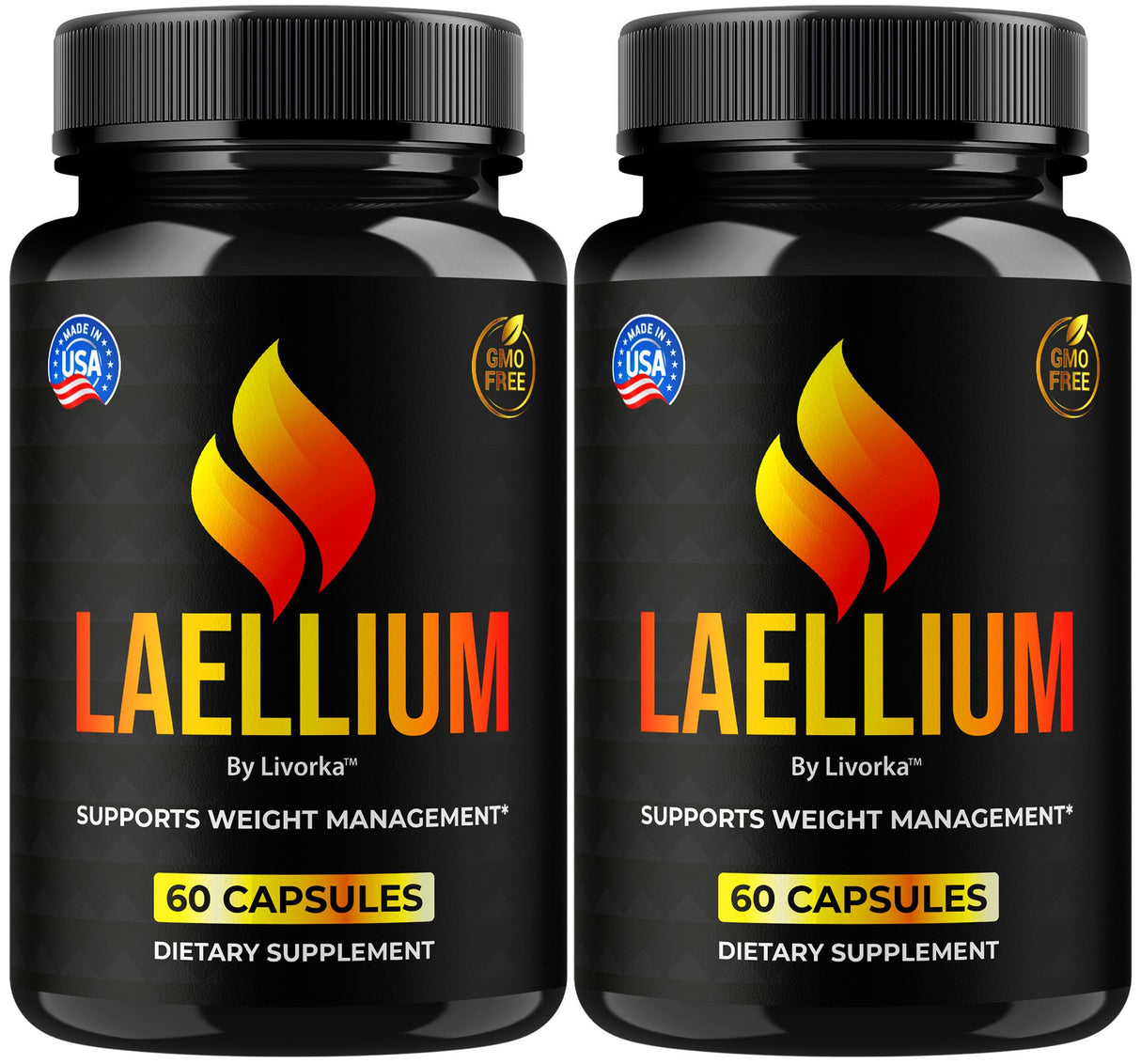 (2 Pack) Laellium Pills - Advanced Daily Formula All Natural Ingredients, Laellium Supplement Capsules, Premium Support Maximum Strength for Overall Health & Wellness, 120 Capsules for 2 Months