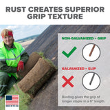 Pinnacle Mercantile USA Made 200 Pack Dissolving Garden Landscape Staples Weed Barrier Fabric Stakes 6 inch Pins Sod Staple 11 Gauge Steel