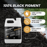 32oz Absolute Black Mulch Dye - Covers up to 2,500 sq. ft., Liquid Mulch Dye Black, Premium Color Concentrate, Ideal for Landscaping, Renews Faded Rubber or Wood Chips, 100% Color Pigment