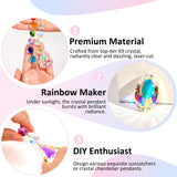 DIY Suncatchers 212pcs Sun Catchers Making Kit for Adults Clear Hanging Prism Sun Catcher with Crystals Rainbow Maker 12 Hanging Glass Prisms Parts Suncatcher Home/House Garden Decor (Creative Styles)