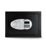 Amazon Basics Steel Security Safe and Lock Box with Electronic Keypad, Secure Documents Storage, Black, 0.5 Cubic Feet, 13.8"W x 9.8"D x 9.8"H, Removable Shelf