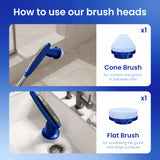 iKLYN 2026 Upgraded Electric Spin Scrubber: 120 Min Runtime, IPX7 Waterproof Cordless Power Scrubber, Adjustable Extension Handle, 8 Heads, 2 Speeds for Shower, Tub, Tile & Floor