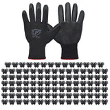 WHEATHUSK 120 Pairs Gardening Work Gloves Bulk for Men Women, Breathable Nitrile Rubber Coated Garden Gloves Dipped Gripping Working Gloves for Construction, Gardening, 9.1 Inch