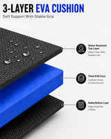 Sevenjungle Foldable EVA Utility Mat with Handle, Heavy Duty Mechanic Mat for Kneeling, Workouts, Garages, Gardening, Camping, Picnics, Outdoor Adventures and Home Gyms, Blue