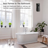 2-Pack Automatic Air Freshener Spray Dispenser with Remote Control,Wall Mounted/Free Standing for Commercial Use,Multiple Time Scent/Mist Release Settings for Room/Restroom (Black, Standard)