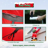 TwoBees 6FT Christmas Inflatables Outdoor Decorations Joy Hanging Santa Claus Gift Bag, Very Bright LED Lights Blow Up Giant Christmas Decor for Indoor Yard Outside Fall Vacation Holiday Party Lawn