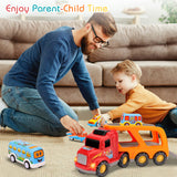Nicmore Carrier Truck Toddler Toys Car: Transport Toy for 1 2 3 4 Year Old Boys Girls 18 Month 5-in-1 Kid Playset Gifts for Preschool Birthday Christmas