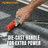 POWERTEC Extendable Floor and Wall Roller for Vinyl Flooring, Tile & Linoleum Roller with Extendable 17" to 27" Handle, 7.5" Wide for LVP, Veneer, Carpet, Wall Coverings, 1PK (71033V)