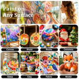 Caliart Acrylic Paint Set of 36 Colors with 12 Brushes
